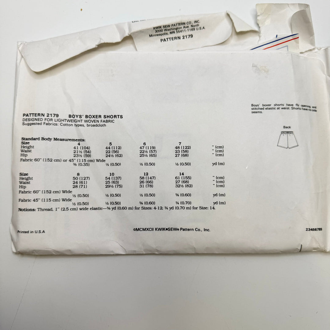 Sewing Pattern - Childrenswear - Kwik Sew 2179 - True Deadstock supplies Fabric by private - Sustainable Textile | FABCYCLE