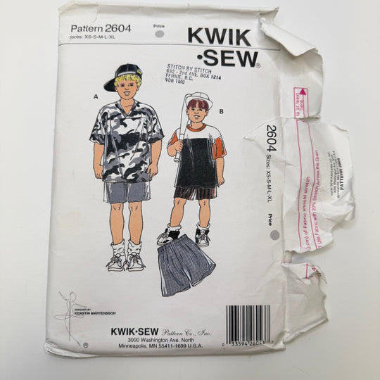 Sewing Pattern - Childrenswear - Kwik Sew 2604 - True Deadstock supplies Fabric by private - Sustainable Textile | FABCYCLE