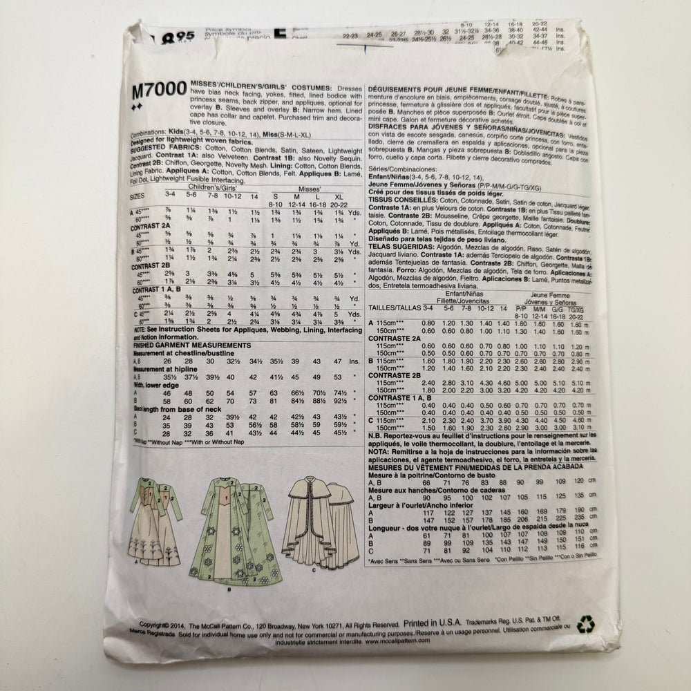 Sewing Pattern - Childrenswear - McCall's M7000 - True Deadstock supplies Fabric by private - Sustainable Textile | FABCYCLE