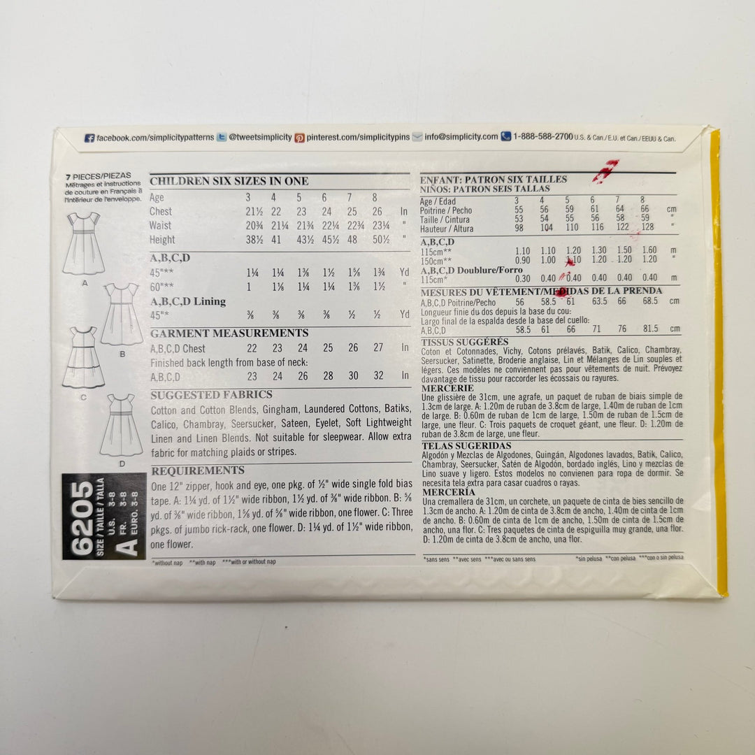 Sewing Pattern - Childrenswear - New Look 6205 - True Deadstock supplies Fabric by private - Sustainable Textile | FABCYCLE