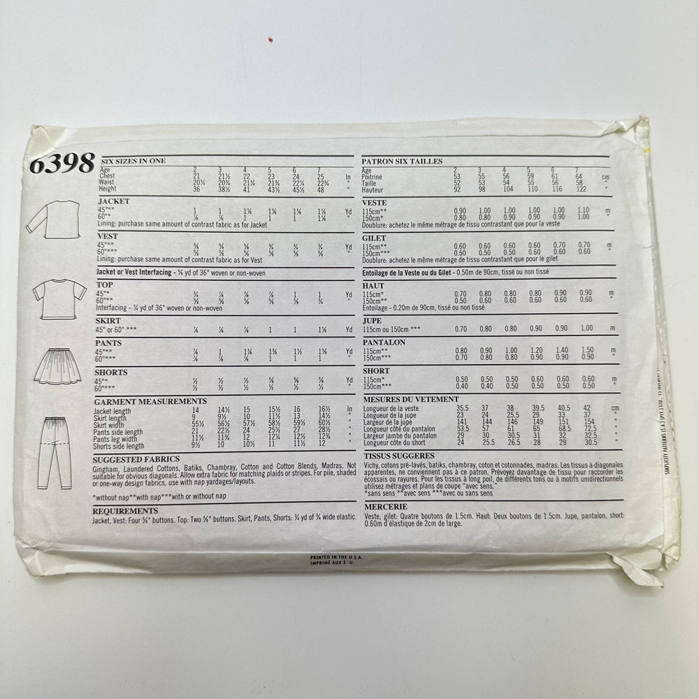 Sewing Pattern - Childrenswear - New Look 6398 - True Deadstock supplies Fabric by private - Sustainable Textile | FABCYCLE