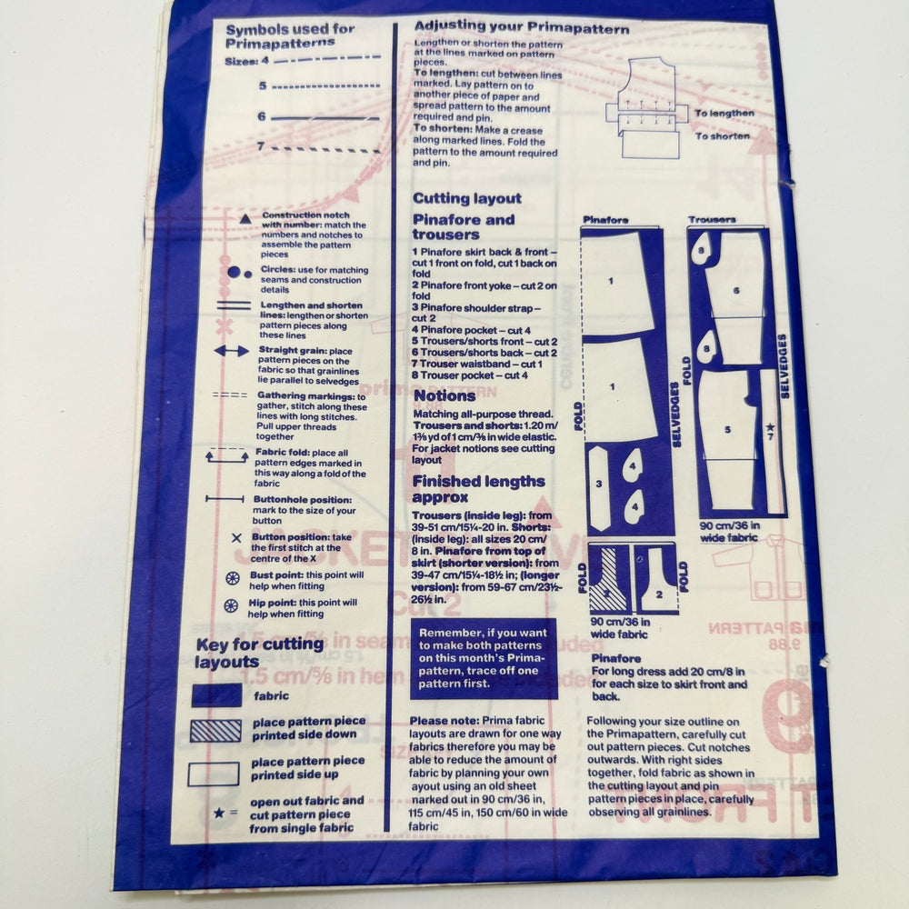Sewing Pattern - Childrenswear - Prima 1988 - True Deadstock supplies Fabric by private - Sustainable Textile | FABCYCLE