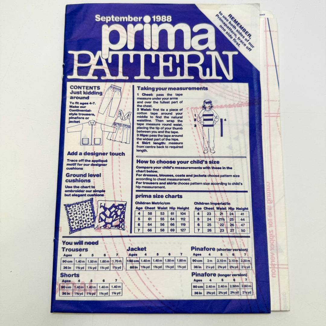 Sewing Pattern - Childrenswear - Prima 1988 - True Deadstock supplies Fabric by private - Sustainable Textile | FABCYCLE