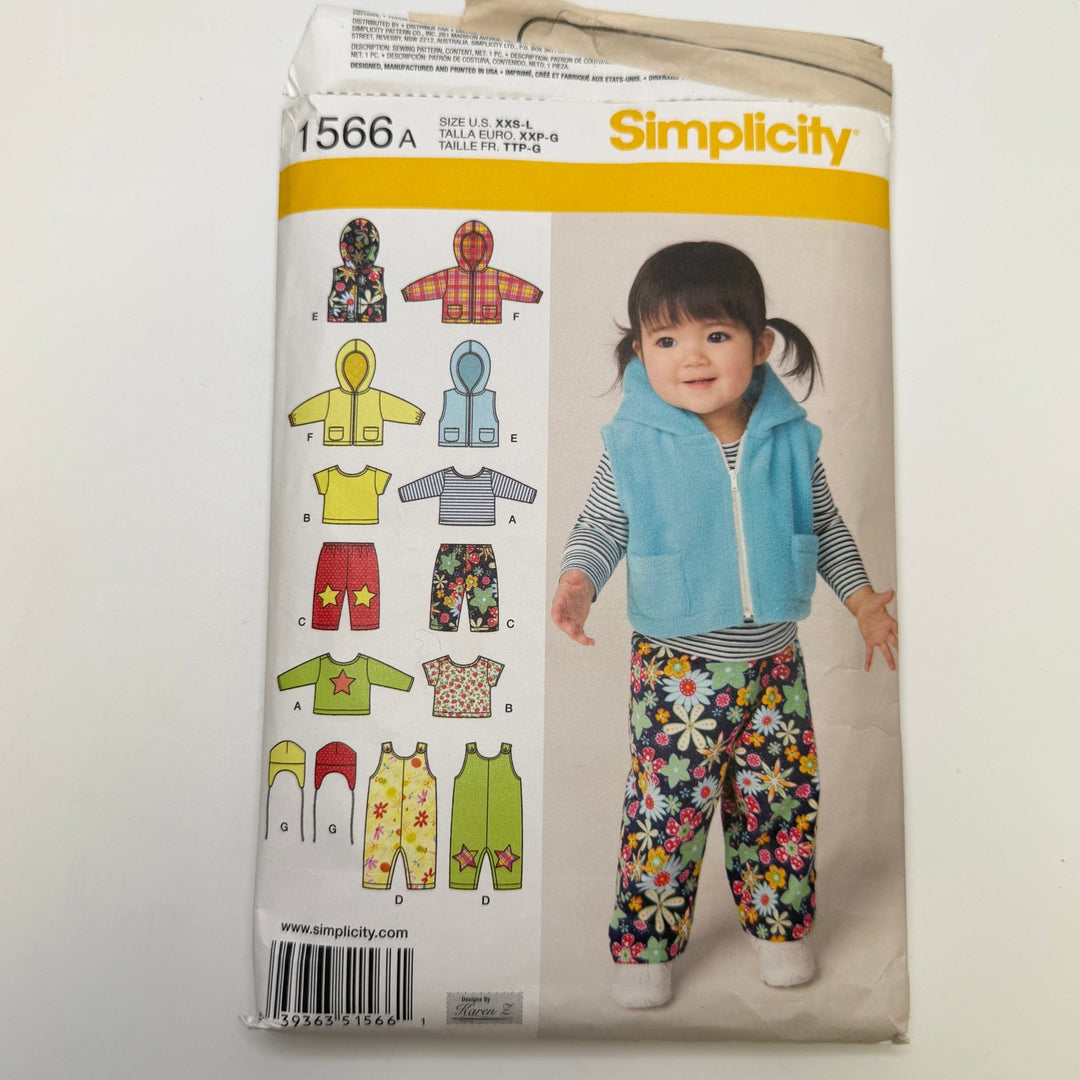 Sewing Pattern - Childrenswear - Simplicity 1566A - True Deadstock supplies Fabric by private - Sustainable Textile | FABCYCLE