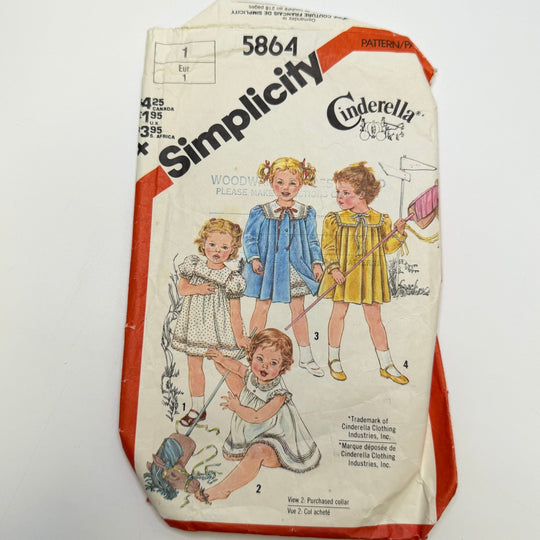 Sewing Pattern - Childrenswear - Simplicity 5864 - True Deadstock supplies Fabric by private - Sustainable Textile | FABCYCLE