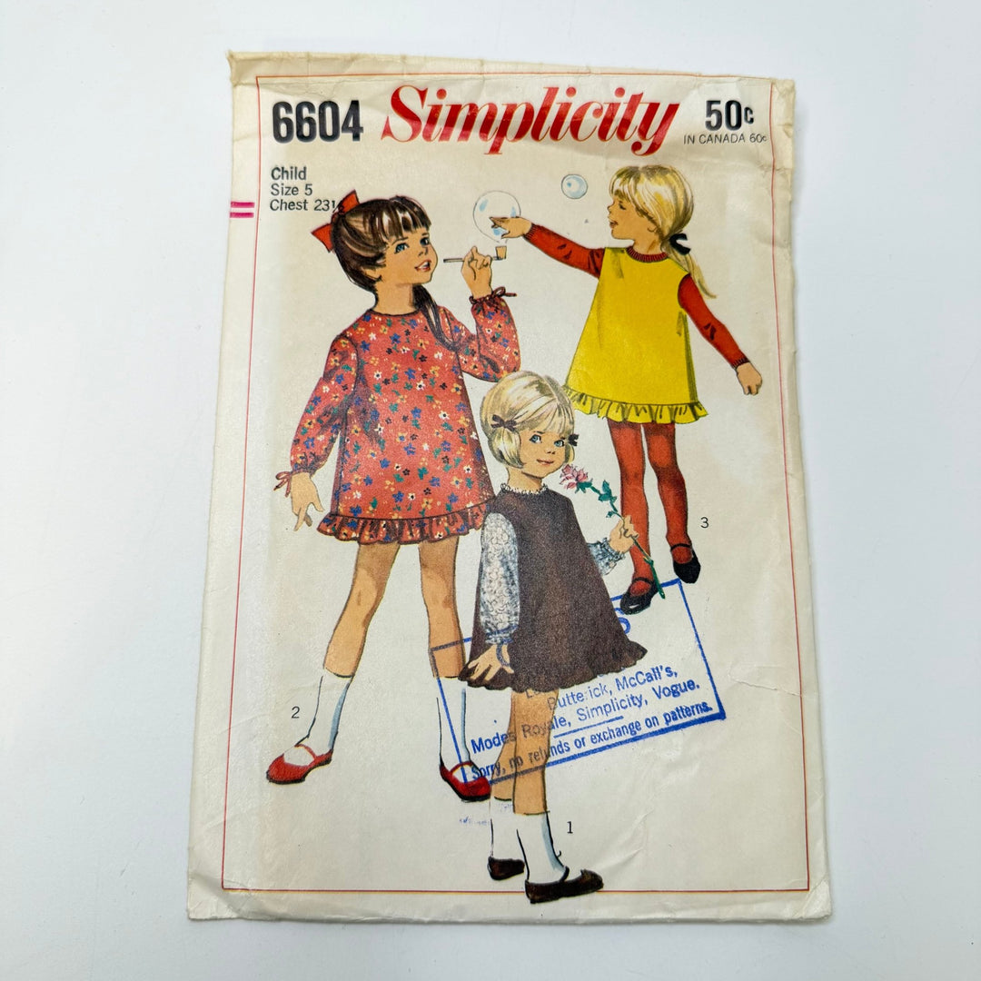 Sewing Pattern - Childrenswear - Simplicity 6604 - True Deadstock supplies Fabric by private - Sustainable Textile | FABCYCLE