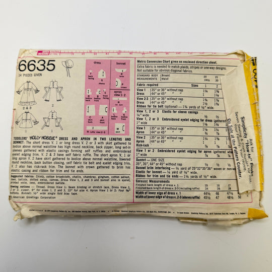 Sewing Pattern - Childrenswear - Simplicity 6635 - True Deadstock supplies Fabric by private - Sustainable Textile | FABCYCLE
