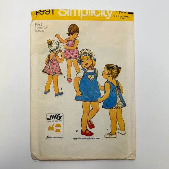 Sewing Pattern - Childrenswear - Simplicity 6991 - True Deadstock supplies Fabric by private - Sustainable Textile | FABCYCLE