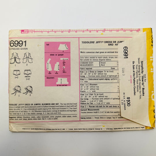 Sewing Pattern - Childrenswear - Simplicity 6991 - True Deadstock supplies Fabric by private - Sustainable Textile | FABCYCLE