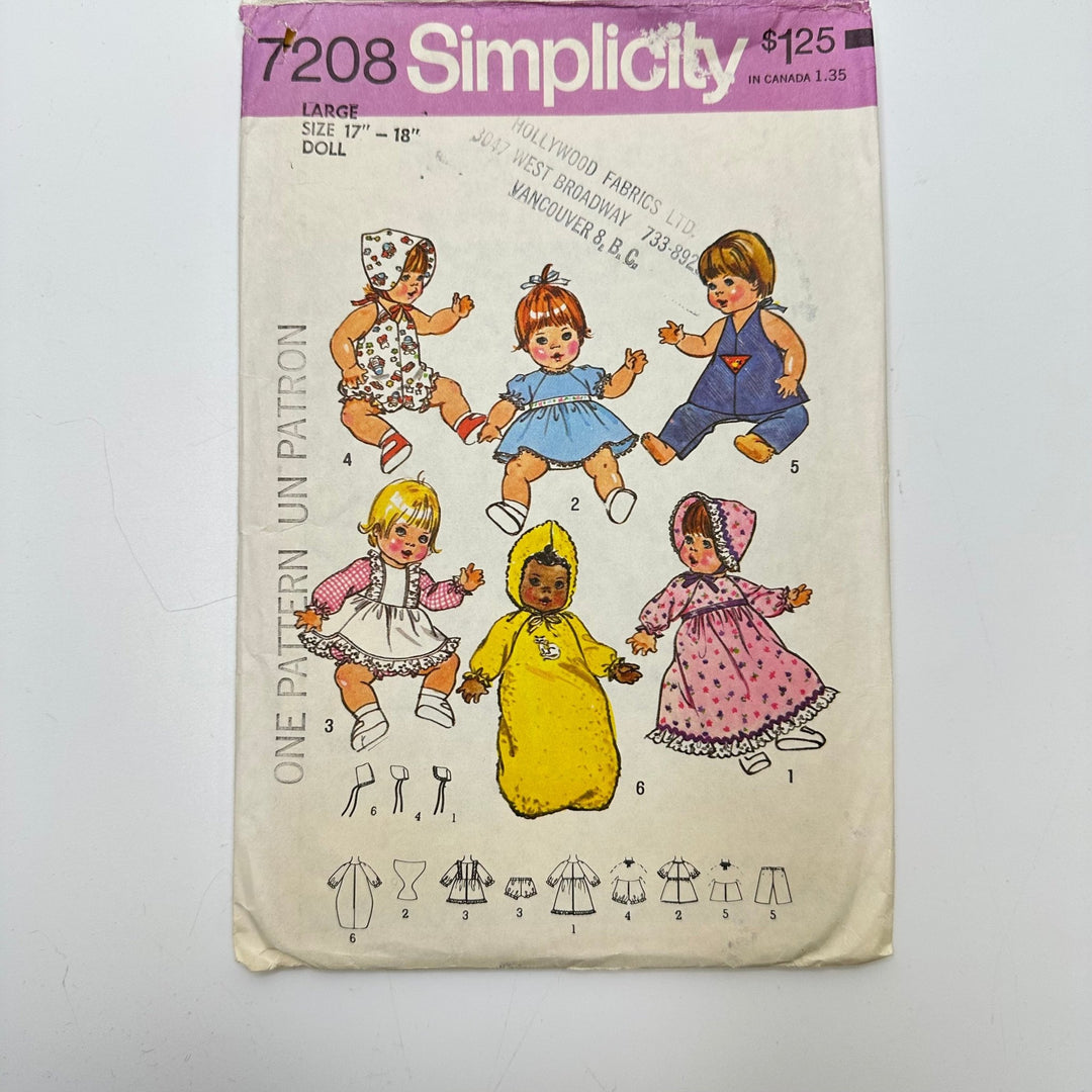 Sewing Pattern - Childrenswear - Simplicity 7208 - True Deadstock supplies Fabric by private - Sustainable Textile | FABCYCLE
