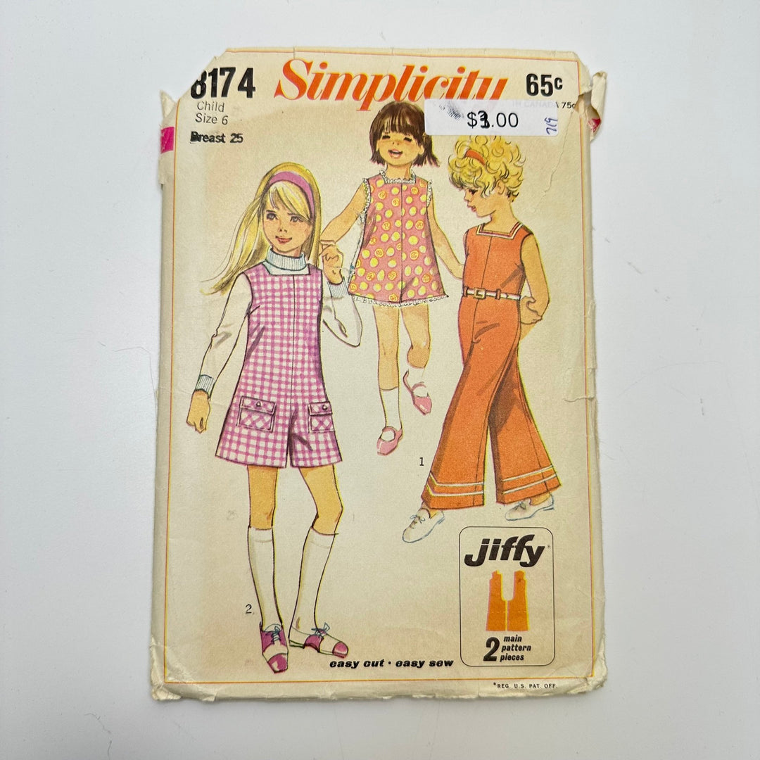 Sewing Pattern - Childrenswear - Simplicity 8174 - True Deadstock supplies Fabric by private - Sustainable Textile | FABCYCLE