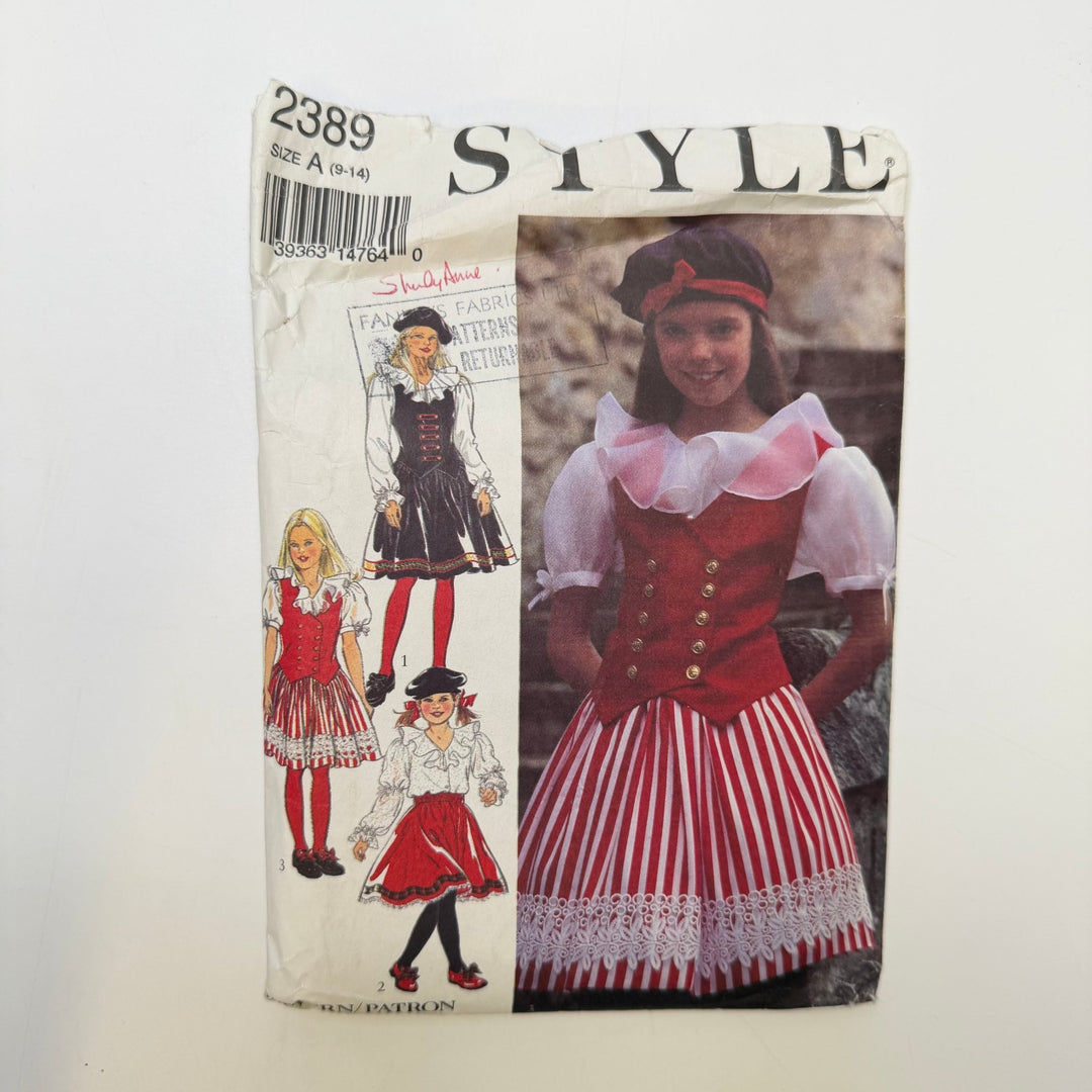Sewing Pattern - Childrenswear - Style 2389 - True Deadstock supplies Fabric by private - Sustainable Textile | FABCYCLE