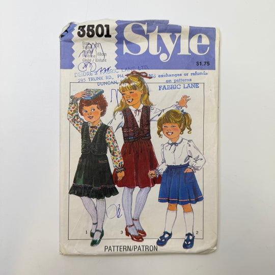 Sewing Pattern - Childrenswear - Style 3501 - True Deadstock supplies Fabric by private - Sustainable Textile | FABCYCLE