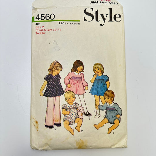 Sewing Pattern - Childrenswear - Style 4560 - True Deadstock supplies Fabric by private - Sustainable Textile | FABCYCLE