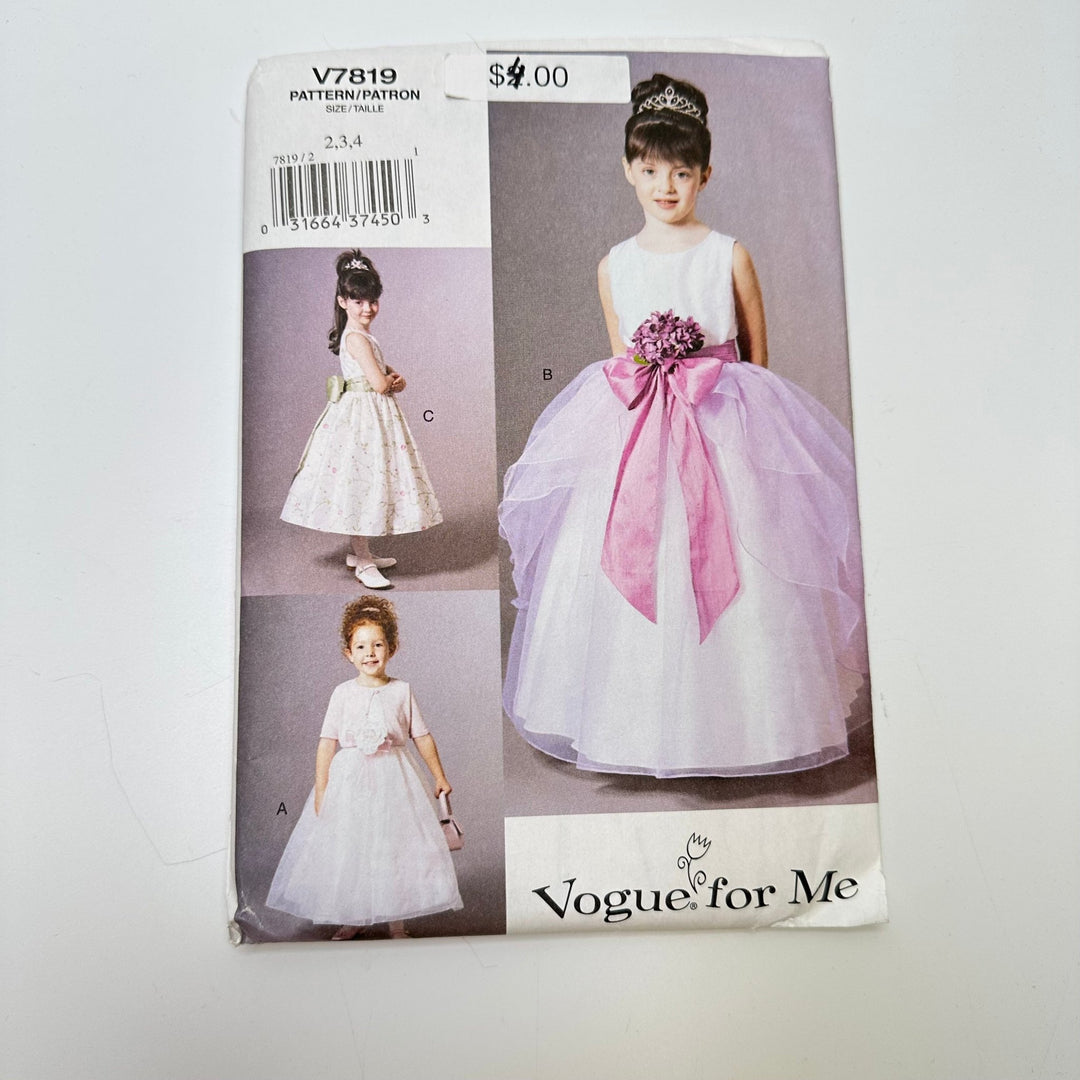 Sewing Pattern - Childrenswear - Vogue 7819 - True Deadstock supplies Fabric by private - Sustainable Textile | FABCYCLE