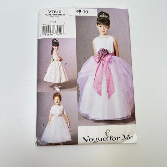 Sewing Pattern - Childrenswear - Vogue 7819 - True Deadstock supplies Fabric by private - Sustainable Textile | FABCYCLE