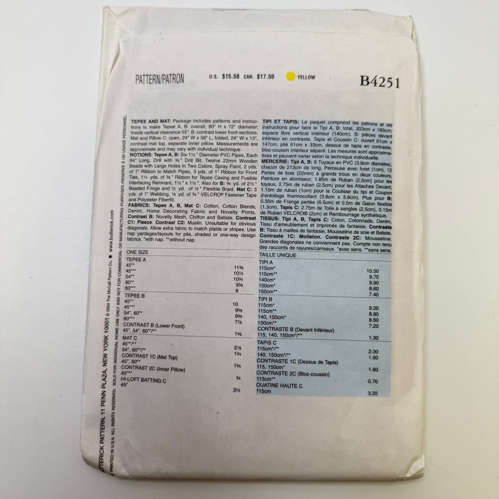 Sewing Pattern - Craft - Butterick B4251 - True Deadstock supplies Fabric by private - Sustainable Textile | FABCYCLE