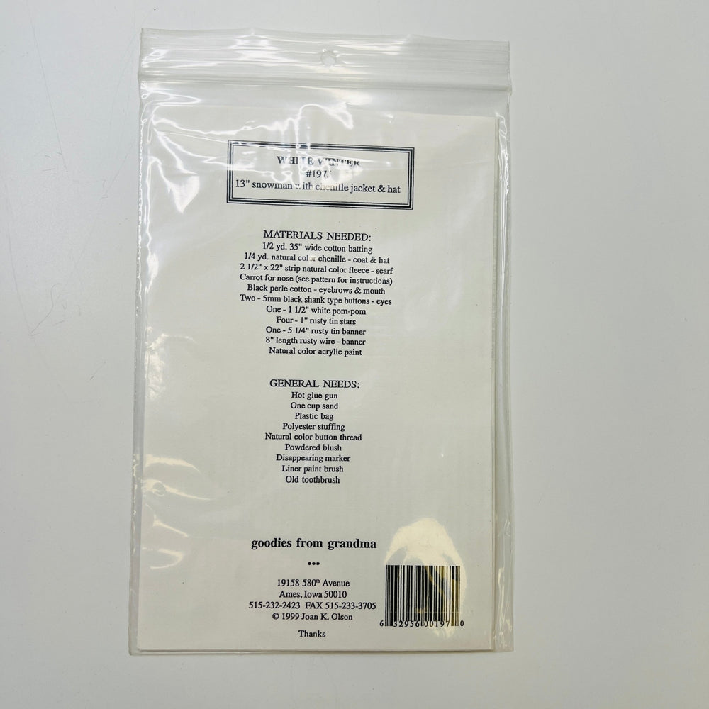 Sewing Pattern - Craft - Goodies From Grandma 0 - True Deadstock supplies Fabric by private - Sustainable Textile | FABCYCLE
