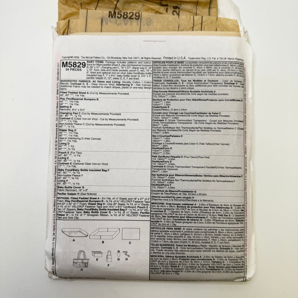 Sewing Pattern - Craft - McCall's 5829 - True Deadstock supplies Fabric by private - Sustainable Textile | FABCYCLE