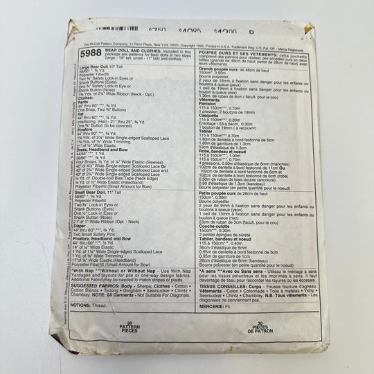 Sewing Pattern - Craft - McCall&