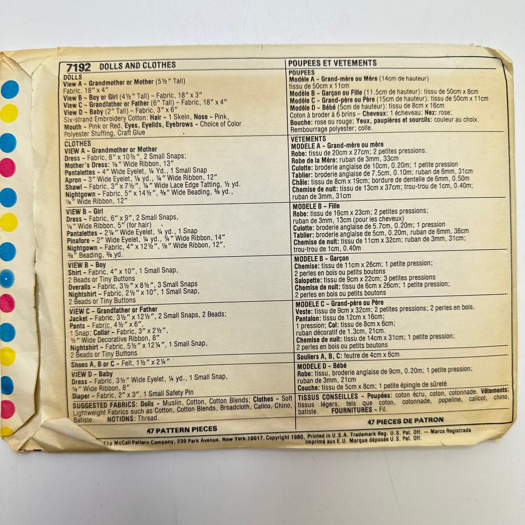Sewing Pattern - Craft - McCall&