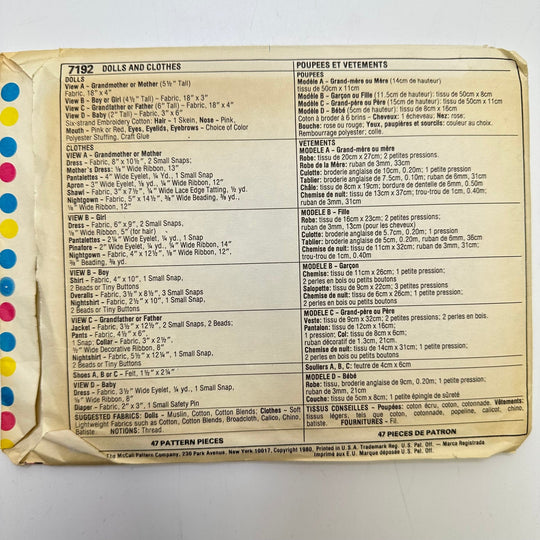 Sewing Pattern - Craft - McCall&