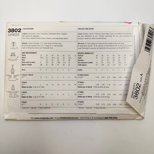 Sewing Pattern - Craft - Simplicity 3802 - True Deadstock supplies Fabric by private - Sustainable Textile | FABCYCLE