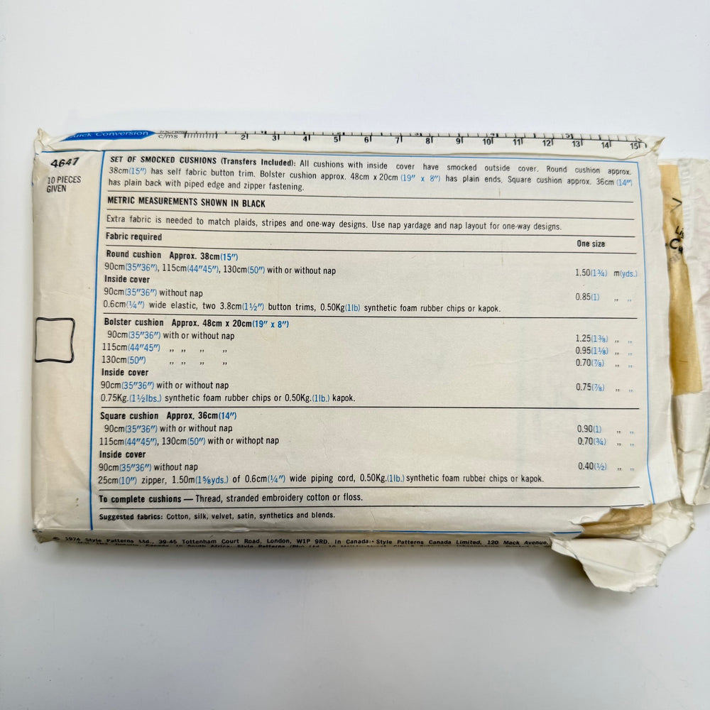 Sewing Pattern - Craft - Style 4647 - True Deadstock supplies Fabric by private - Sustainable Textile | FABCYCLE