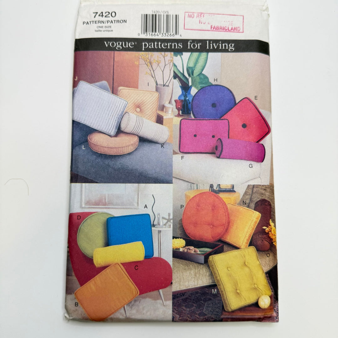 Sewing Pattern - Craft - Vogue 7420 - True Deadstock supplies Fabric by private - Sustainable Textile | FABCYCLE