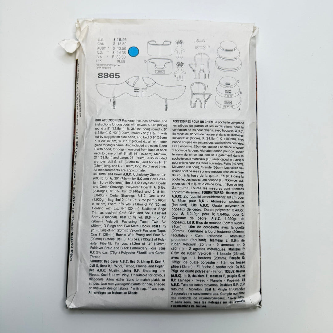 Sewing Pattern - Craft - Vogue 8865 - True Deadstock supplies Fabric by private - Sustainable Textile | FABCYCLE