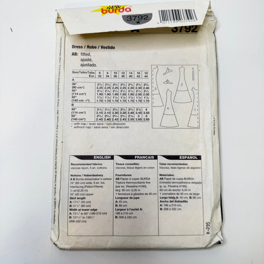 Sewing Pattern - Junior - Burda 3792 - True Deadstock supplies Fabric by private - Sustainable Textile | FABCYCLE