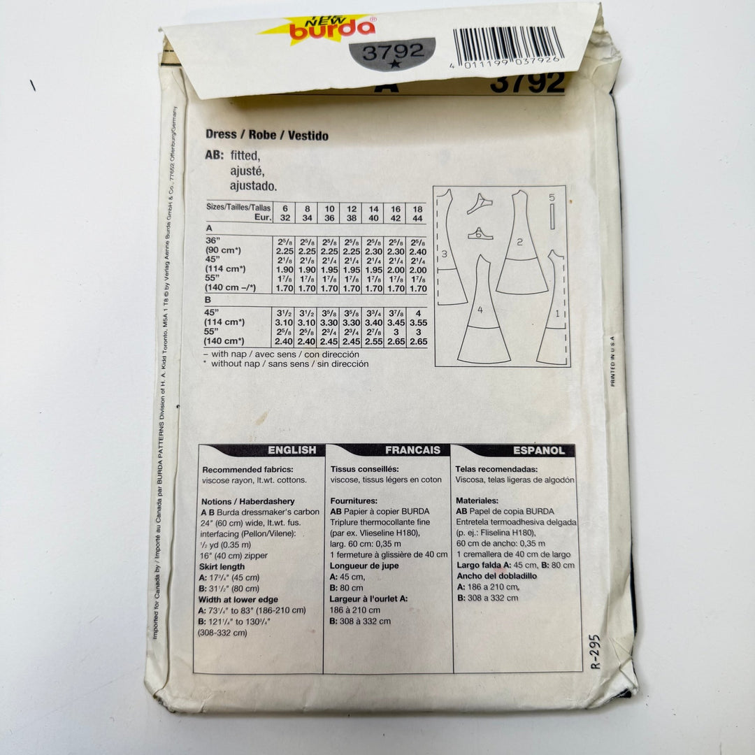 Sewing Pattern - Junior - Burda 3792 - True Deadstock supplies Fabric by private - Sustainable Textile | FABCYCLE