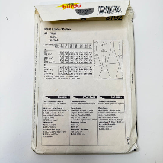 Sewing Pattern - Junior - Burda 3792 - True Deadstock supplies Fabric by private - Sustainable Textile | FABCYCLE