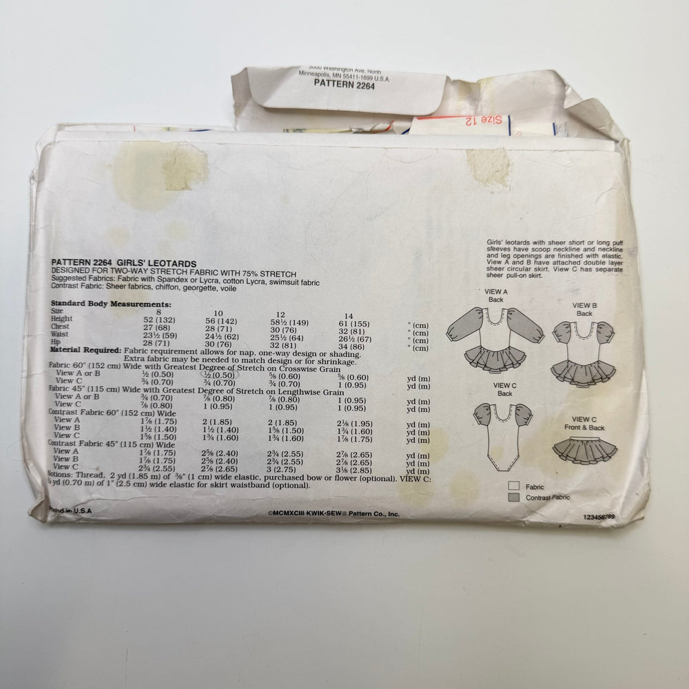Sewing Pattern - Junior - Kwik Sew 2264 - True Deadstock supplies Fabric by private - Sustainable Textile | FABCYCLE