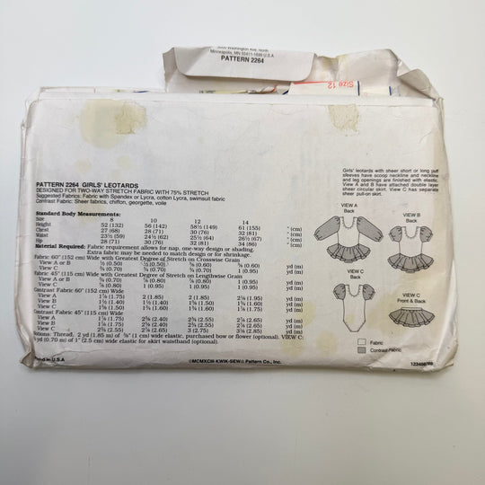 Sewing Pattern - Junior - Kwik Sew 2264 - True Deadstock supplies Fabric by private - Sustainable Textile | FABCYCLE