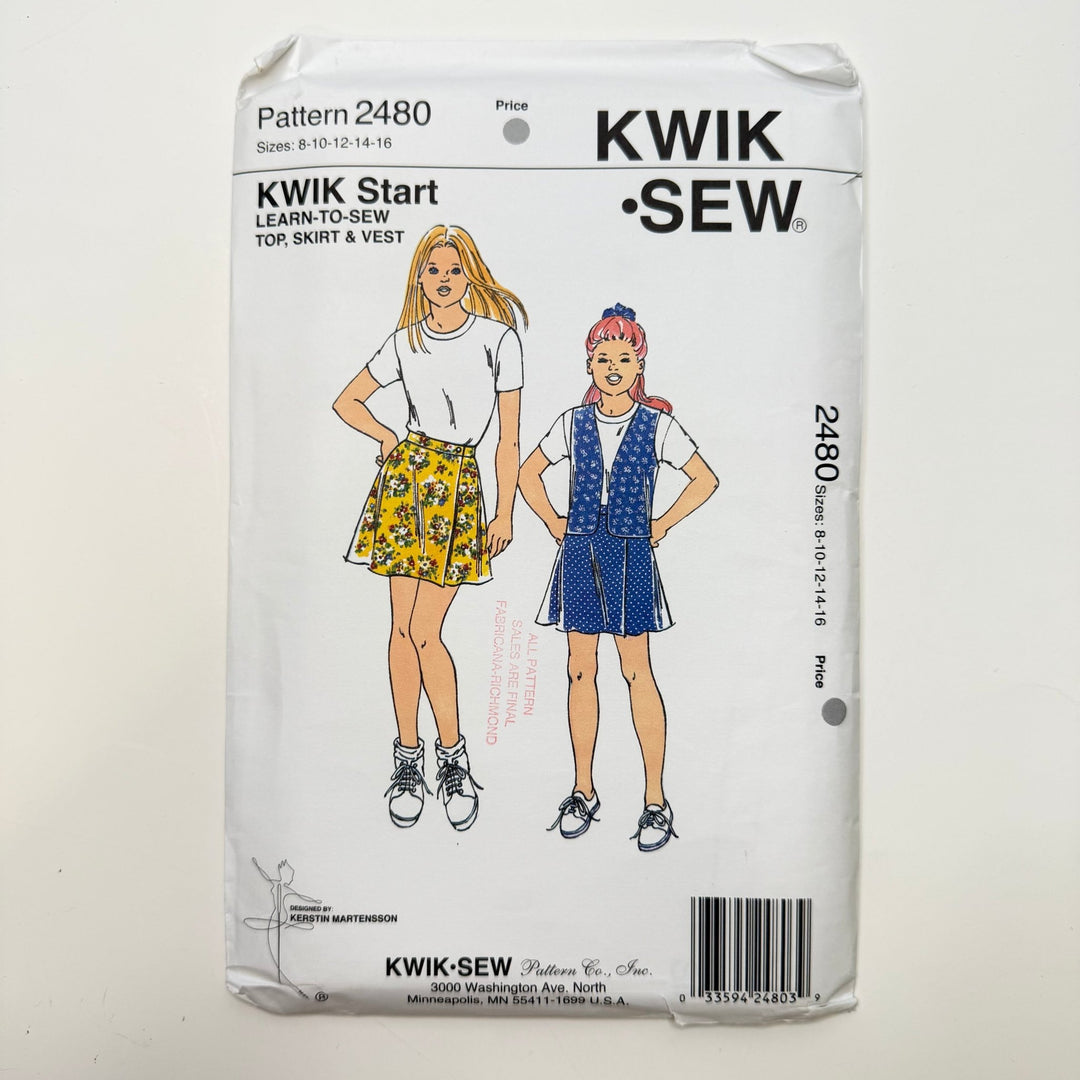 Sewing Pattern - Junior - Kwik Sew 2480 - True Deadstock supplies Fabric by private - Sustainable Textile | FABCYCLE