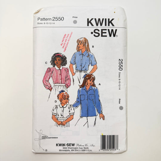 Sewing Pattern - Junior - Kwik Sew 2550 - True Deadstock supplies Fabric by private - Sustainable Textile | FABCYCLE