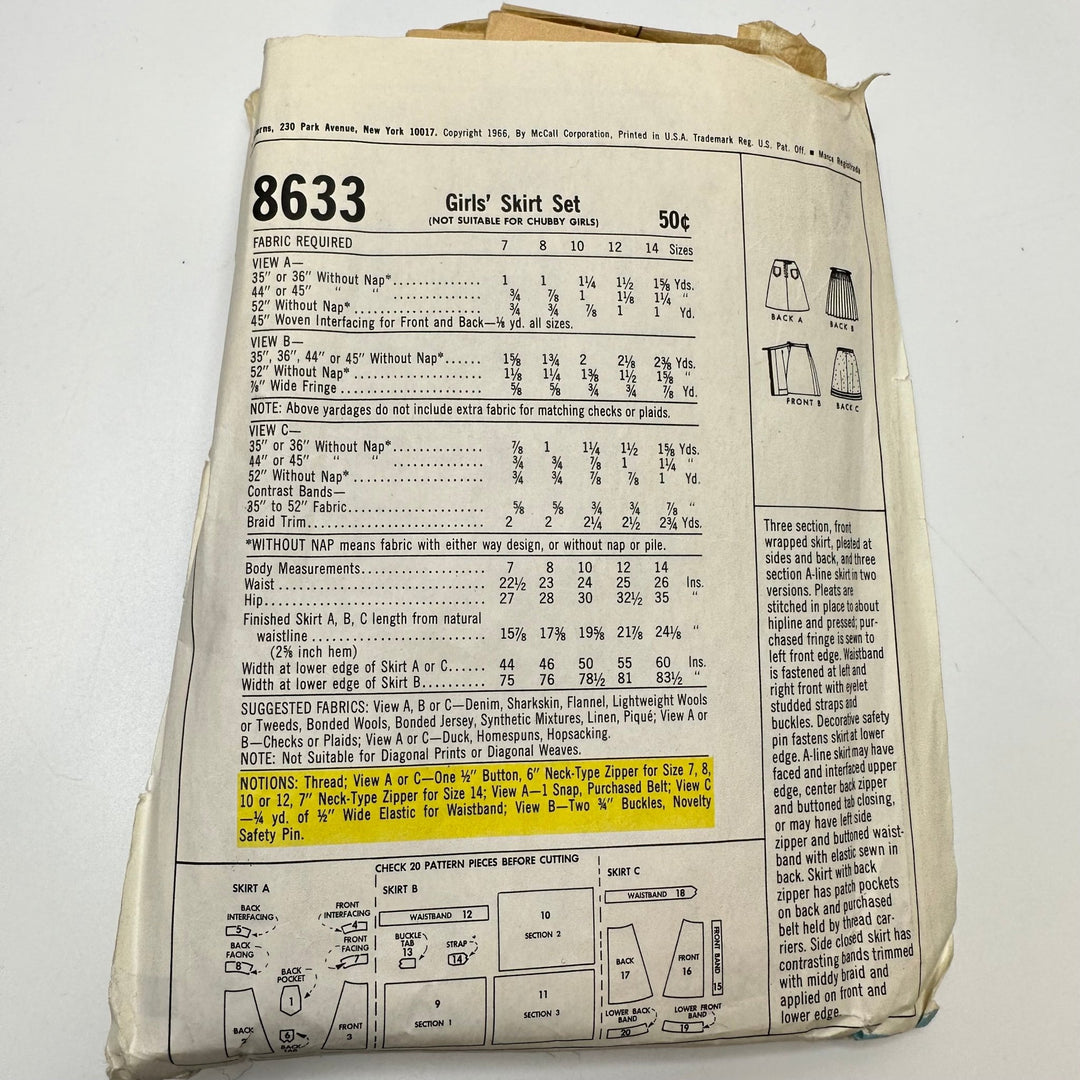 Sewing Pattern - Junior - McCall&