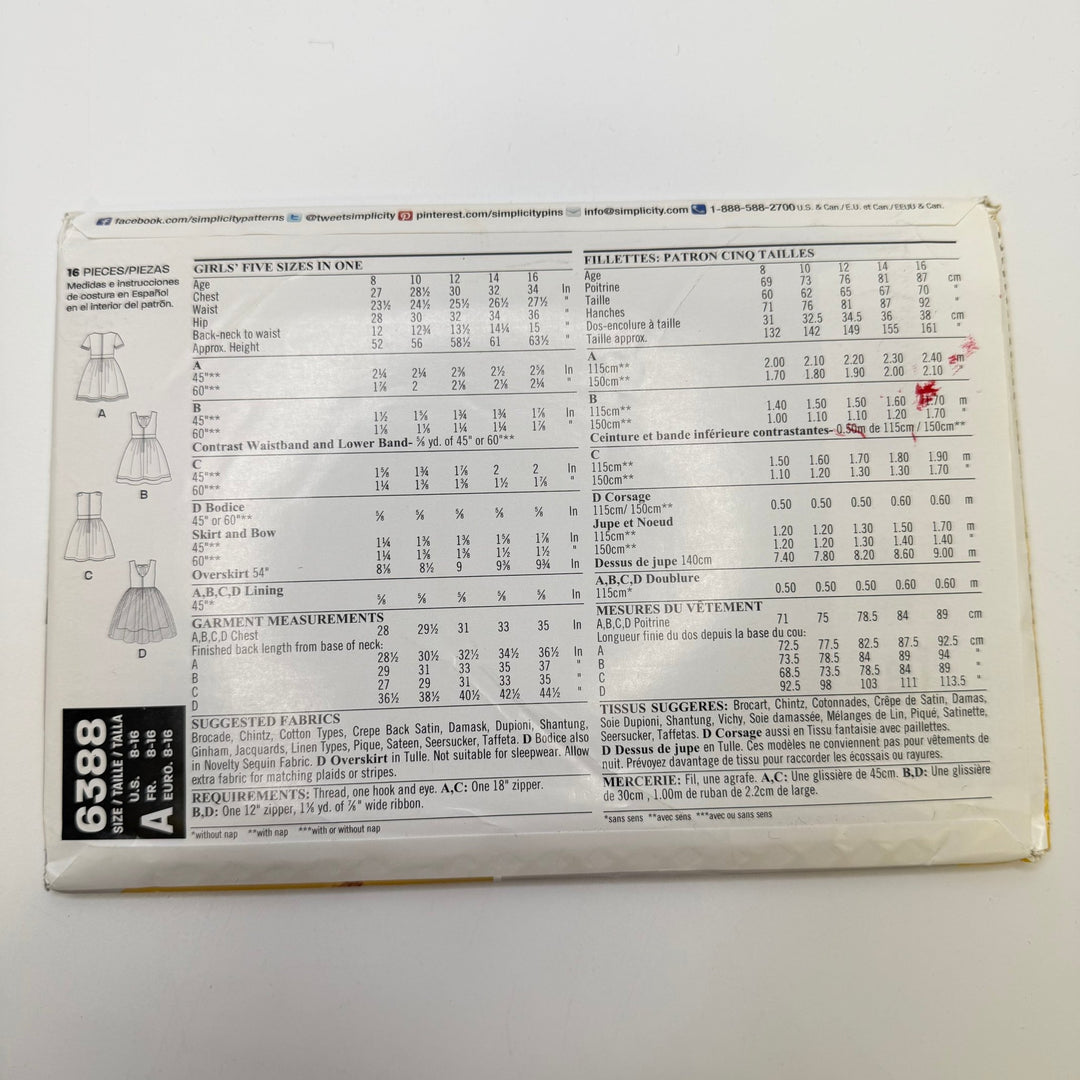 Sewing Pattern - Junior - New Look 6388 - True Deadstock supplies Fabric by private - Sustainable Textile | FABCYCLE