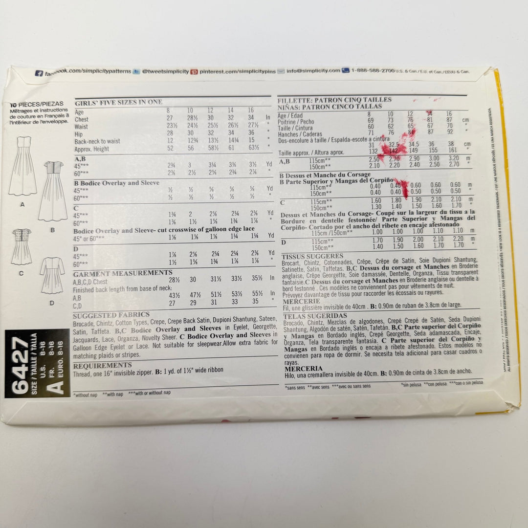 Sewing Pattern - Junior - New Look 6427 - True Deadstock supplies Fabric by private - Sustainable Textile | FABCYCLE