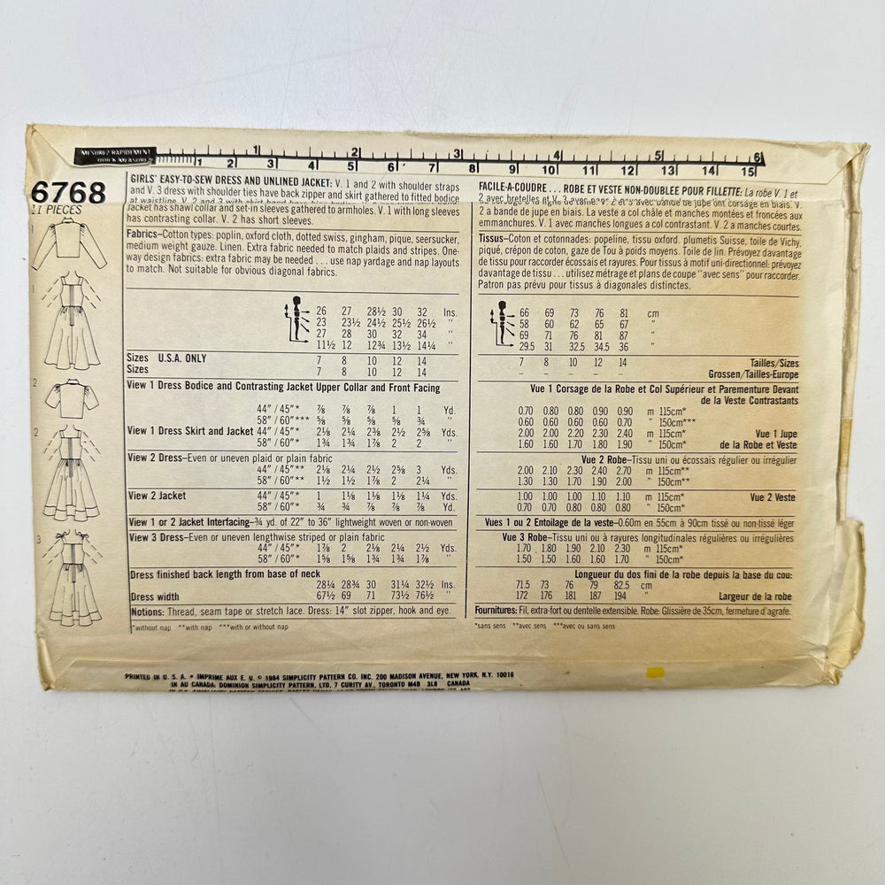 Sewing Pattern - Junior - Simplicity 6768 - True Deadstock supplies Fabric by private - Sustainable Textile | FABCYCLE