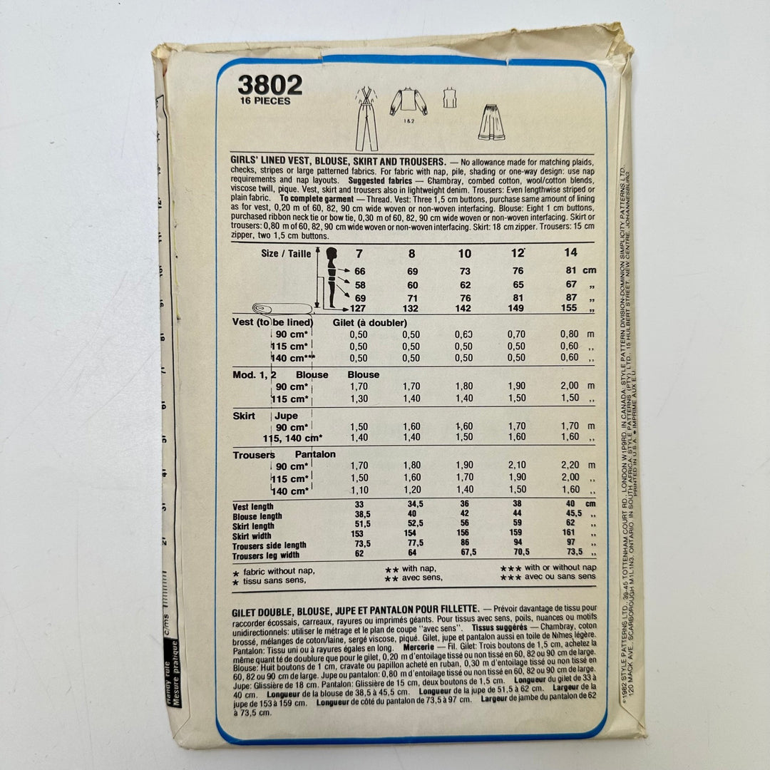 Sewing Pattern - Junior - Style 3802 - True Deadstock supplies Fabric by private - Sustainable Textile | FABCYCLE