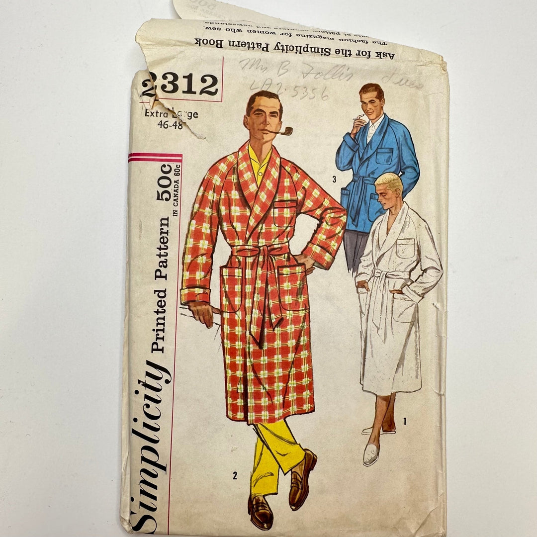 Sewing Pattern - Menswear - Simplicity 2312 - True Deadstock supplies Fabric by private - Sustainable Textile | FABCYCLE