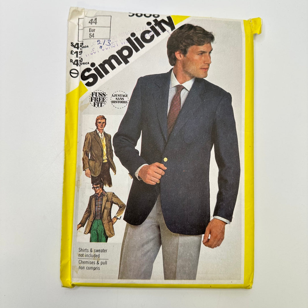 Sewing Pattern - Menswear - Simplicity 5868 - True Deadstock supplies Fabric by private - Sustainable Textile | FABCYCLE