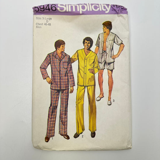 Sewing Pattern - Menswear - Simplicity 5946 - True Deadstock supplies Fabric by private - Sustainable Textile | FABCYCLE