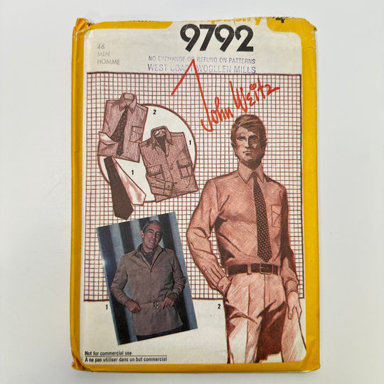 Sewing Pattern - Menswear - Simplicity 9792 - True Deadstock supplies Fabric by private - Sustainable Textile | FABCYCLE