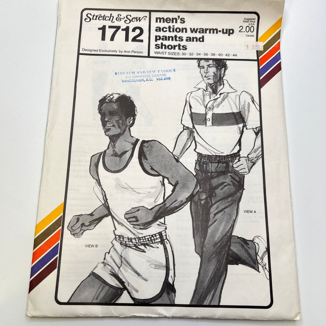 Sewing Pattern - Menswear - Stretch &amp; Sew 1712 - True Deadstock supplies Fabric by private - Sustainable Textile | FABCYCLE