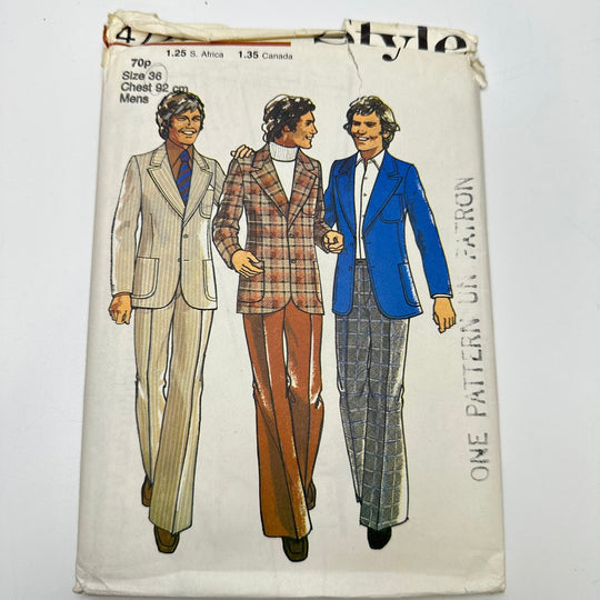Sewing Pattern - Menswear - Style 4727 - True Deadstock supplies Fabric by private - Sustainable Textile | FABCYCLE