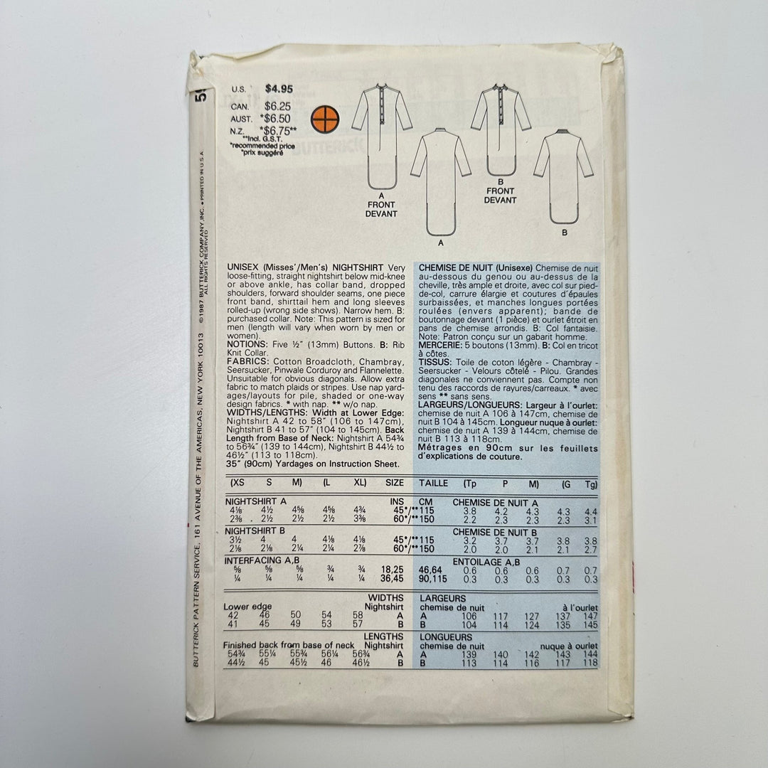 Sewing Pattern - Unisex - Butterick 5915 - True Deadstock supplies Fabric by private - Sustainable Textile | FABCYCLE