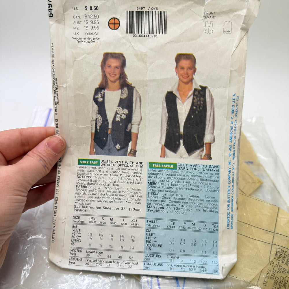 Sewing Pattern - Unisex - Butterick 6497 - True Deadstock supplies Fabric by private - Sustainable Textile | FABCYCLE